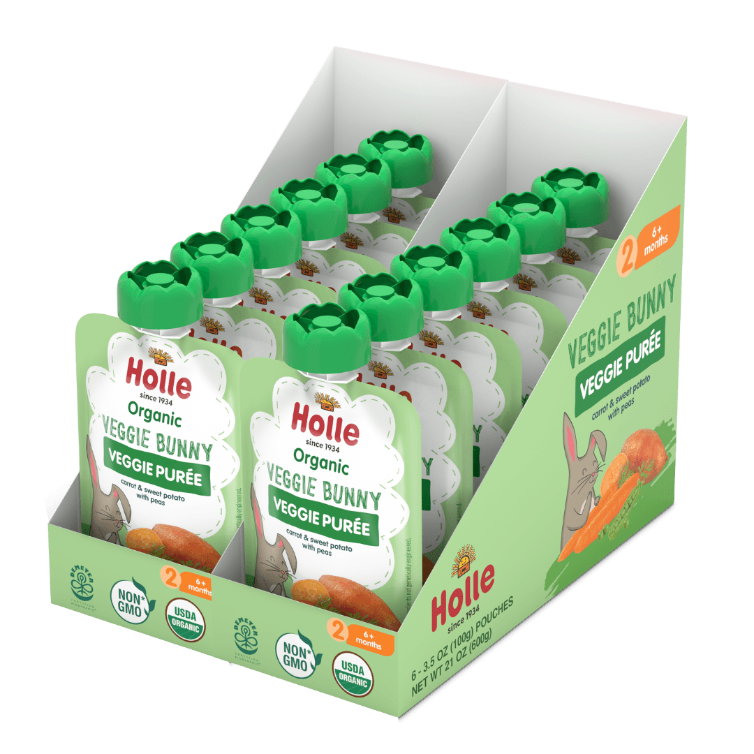 Holle Baby Food Pouches - Organic Veggie Puree - Veggie Bunny Holle USA