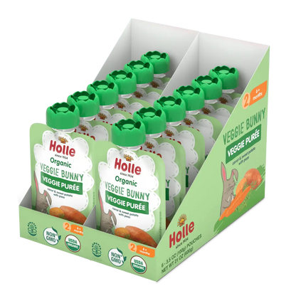 Holle Baby Food Pouches - Organic Veggie Puree - Veggie Bunny Holle USA