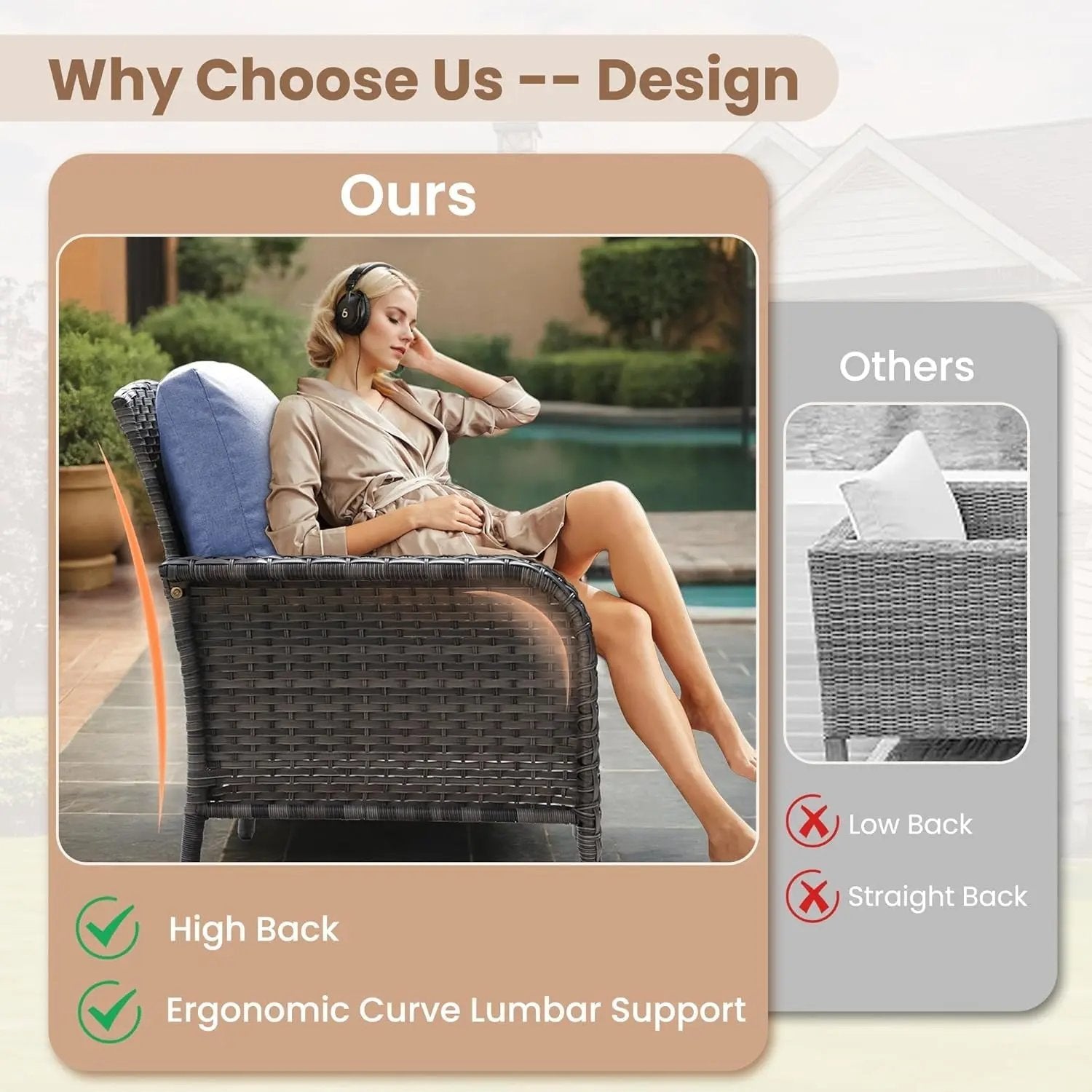 Stylish Outdoor Wicker Furniture Set with Comfortable Seating-1