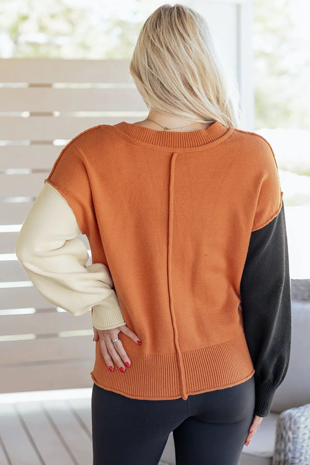 Abigail Edge Bubble Sleeve Sweater
