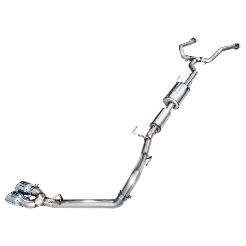 AWE 0FG Exhaust for 3rd Gen Toyota Tundra - Dual Chrome Silver Tips NP Motorsports