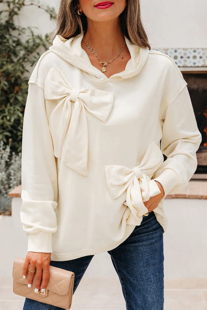 Raegwen Bow Detail Loose Hoodie
