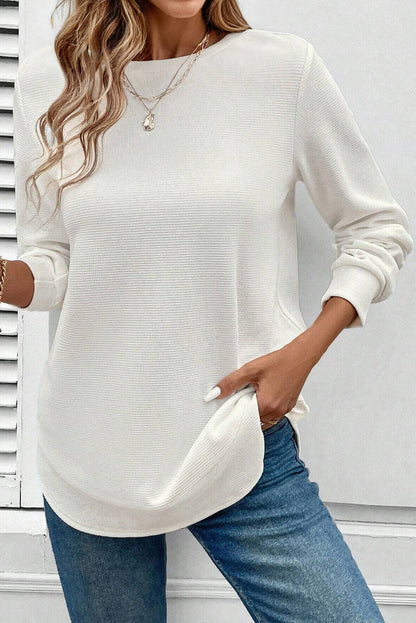 Allison Waffle Long Sleeve Top