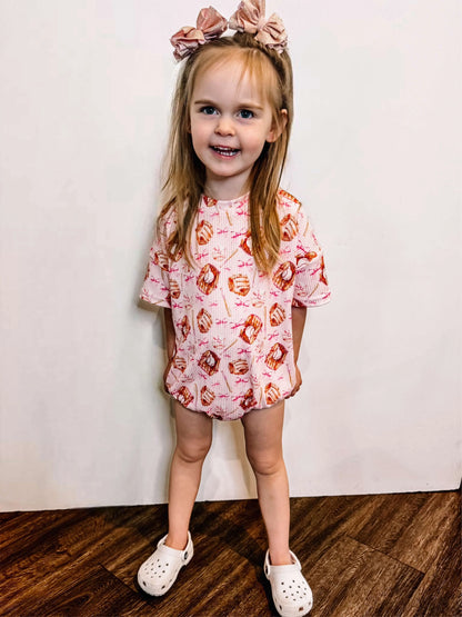 Ribbed baseball glove & bows bubble - Get it from Bo