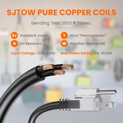 Retractable Extension Cord Reel-12/14/16 AWG