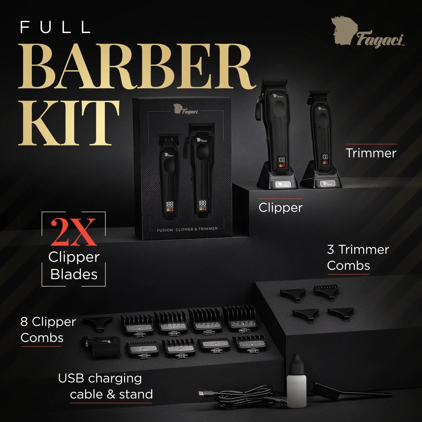 FUSION CLIPPER & TRIMMER SET Fagaci