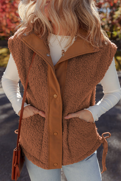 Evelyn Knot Side Plush Vest