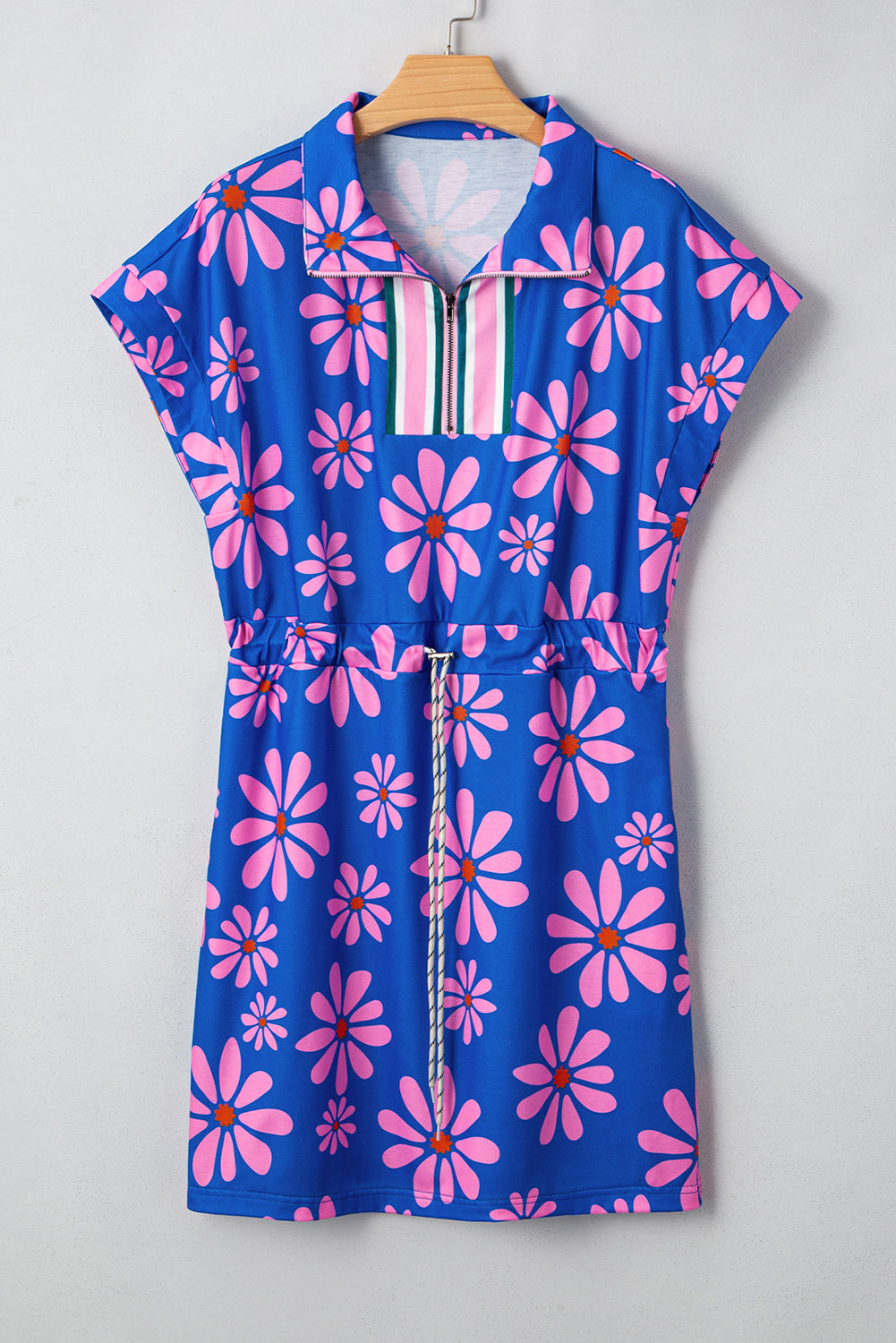 Elouise Floral Drawstring Waist Mini Dress