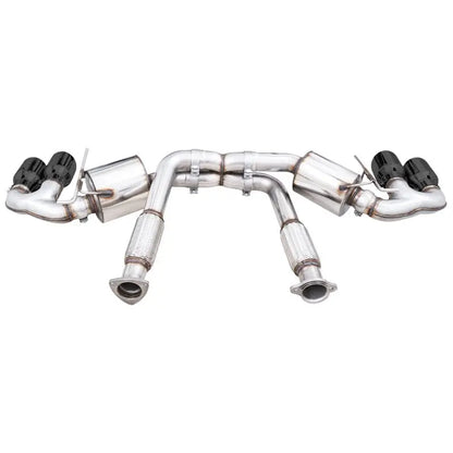 AWE Tuning 2020+ Chevrolet Corvette (C8) Touring Edition Exhaust - Quad Diamond Black Tips NP Motorsports