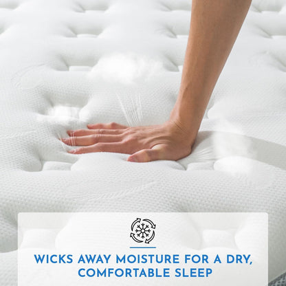 Queen 12 Inch Hybrid Mattress with Memory Foam Comfort ShipItFurniture