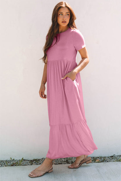 Nala T-shirt High Waist Pocketed Long Dress