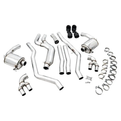 AWE Tuning 2019+ BMW M340i (G20) Non-Resonated Touring Edition Exhaust - Quad Diamond Black Tips NP Motorsports