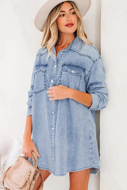 Takina Raw Hem Loose Shirt