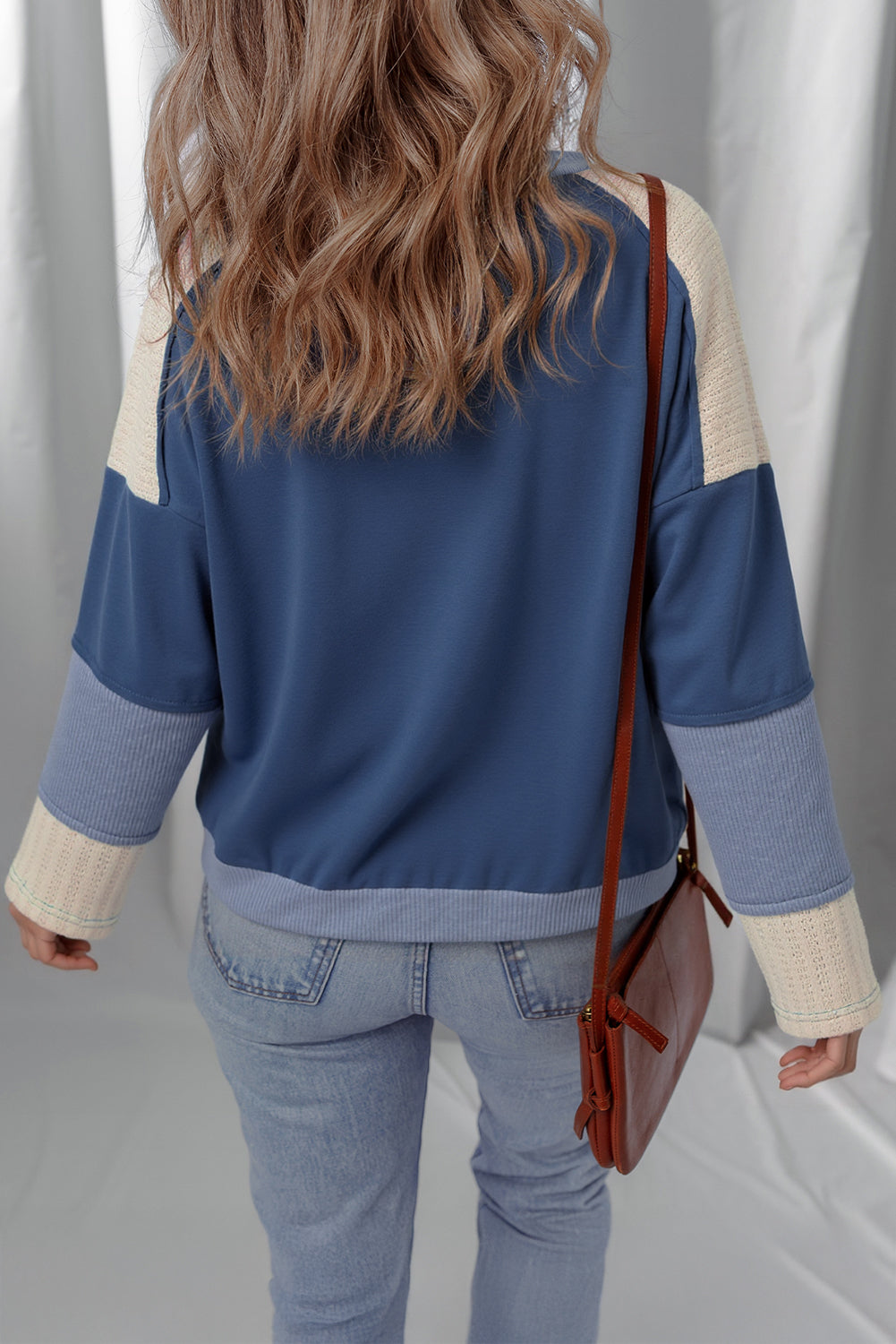 Natalie Knitted Star Patchwork Oversize Top Threaded Pear