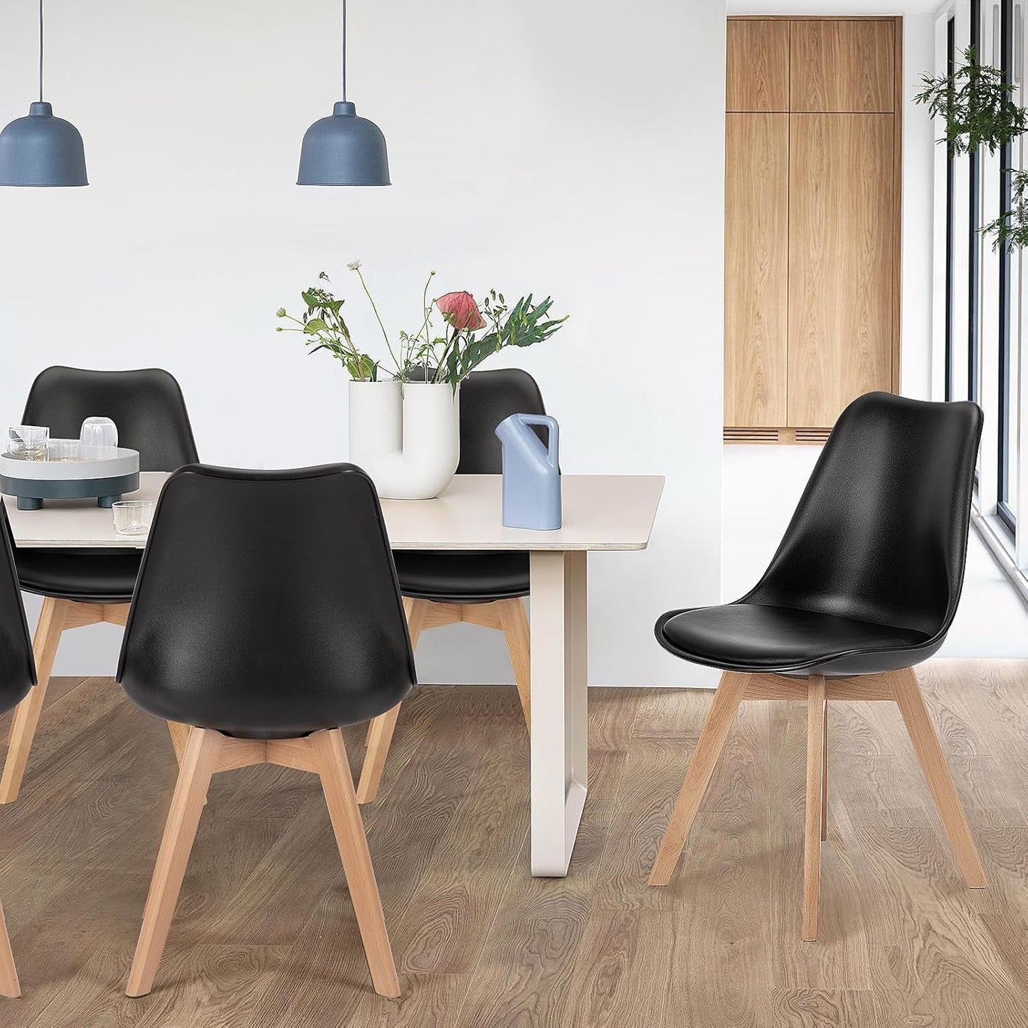 Dining Chairs Set of 4 - Mid Century Modern Design ShipItFurniture
