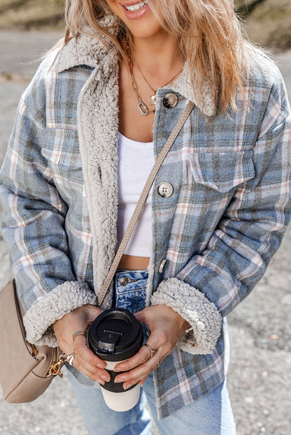 Madison Cuffs Patchwork Plaid Shirt