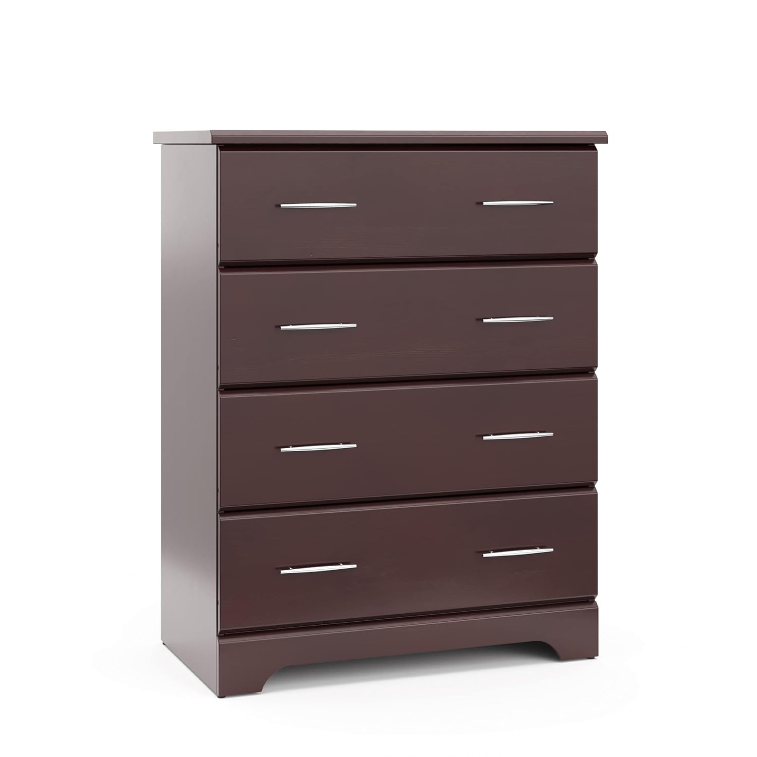 Brookside 4 Drawer Dresser (Espresso) – GREENGUARD Gold Certified, Dresser for Nursery, 4 Drawer Dresser, Kids Dresser, Nursery Dresser Drawer Organizer, Chest of Drawers ShipItFurniture