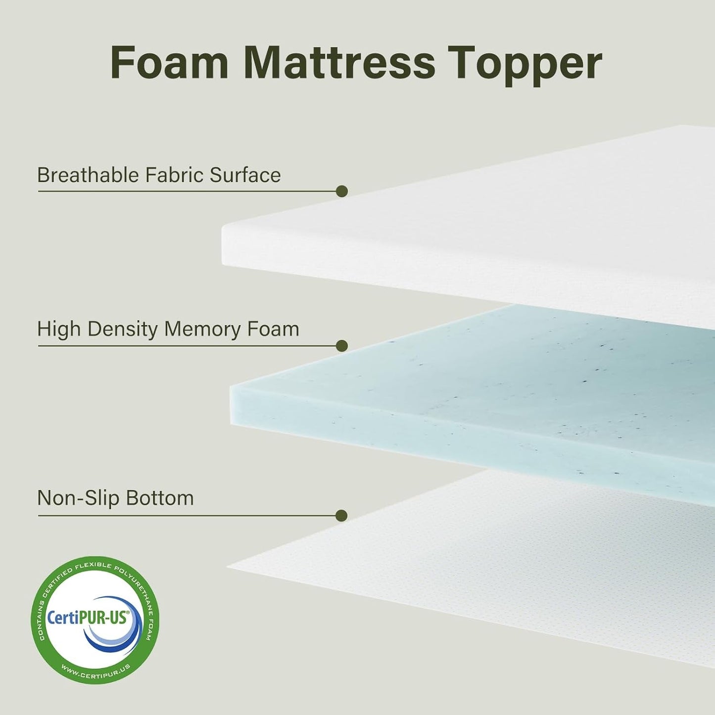 Queen Memory Foam Mattress Topper for Ultimate Comfort