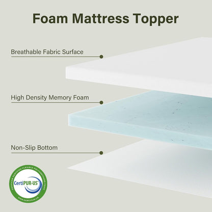 Queen Memory Foam Mattress Topper for Ultimate Comfort