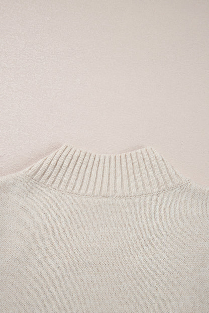 Mila Beaded High Bodycon Sweater