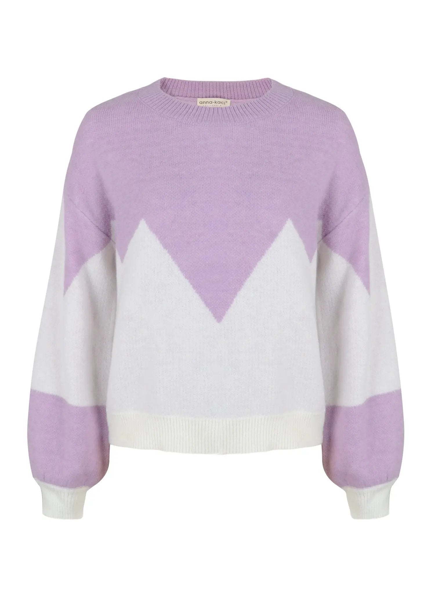 Drop Shoulder Color Block Sweater Anna-Kaci Wholesale