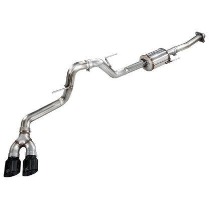 AWE 21-25 Ford F150 (14th Gen Reg Cab) Cat-Back Exhaust - 4.5in Dual Side Exit Diamond Black Tips NP Motorsports
