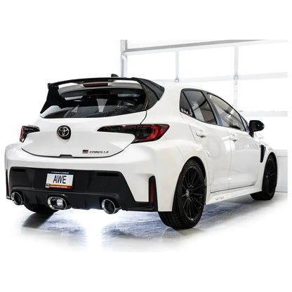 AWE 23-24 Toyota GR Corolla Track Edition Catback Exhaust - Chrome Silver Tips NP Motorsports