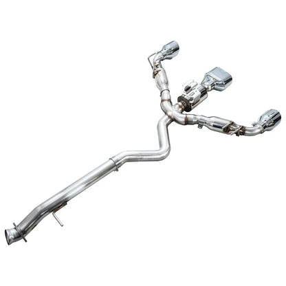 AWE 23-24 Toyota GR Corolla Track Edition Catback Exhaust - Chrome Silver Tips NP Motorsports