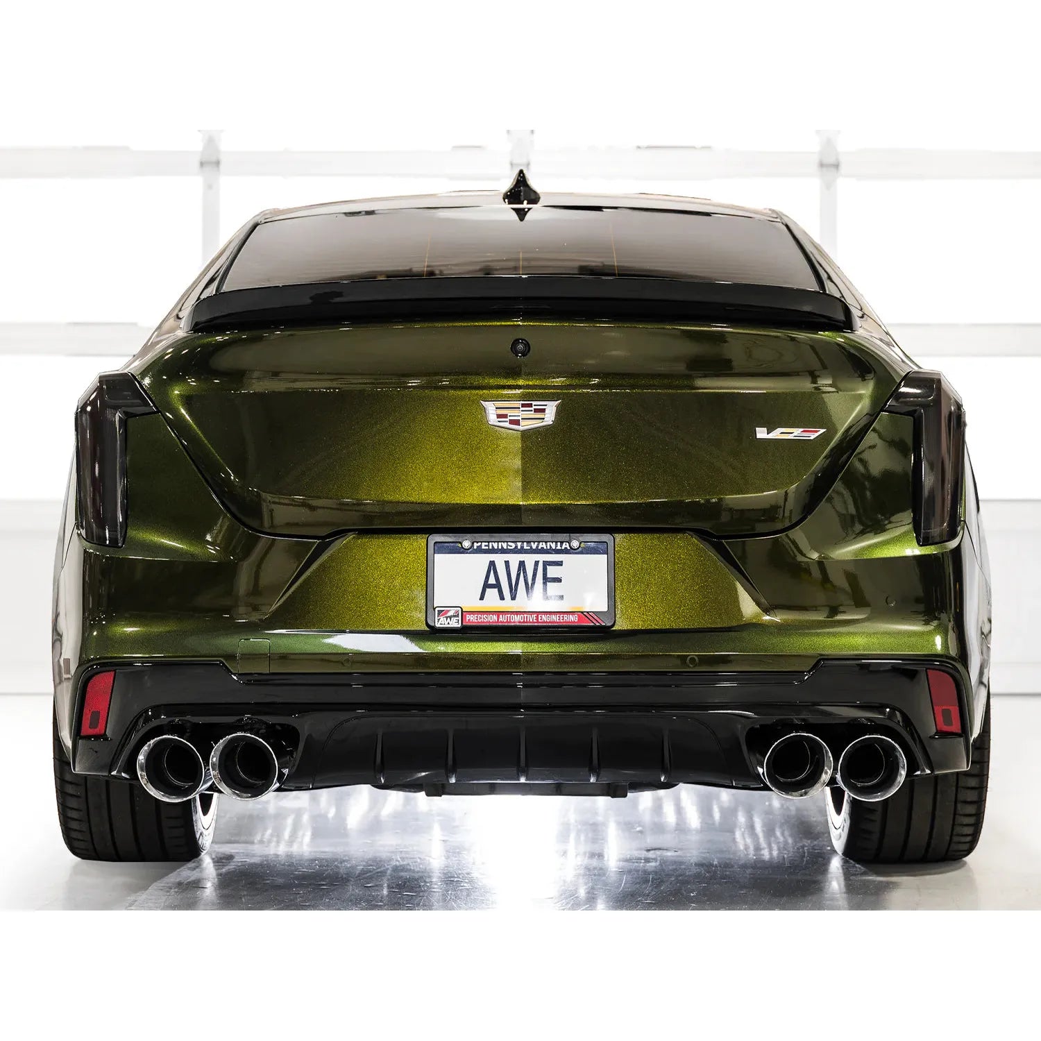 AWE Tuning 2021+ Cadillac CT4-V Blackwing SwitchPath Exhaust - Chrome Silver Tips NP Motorsports