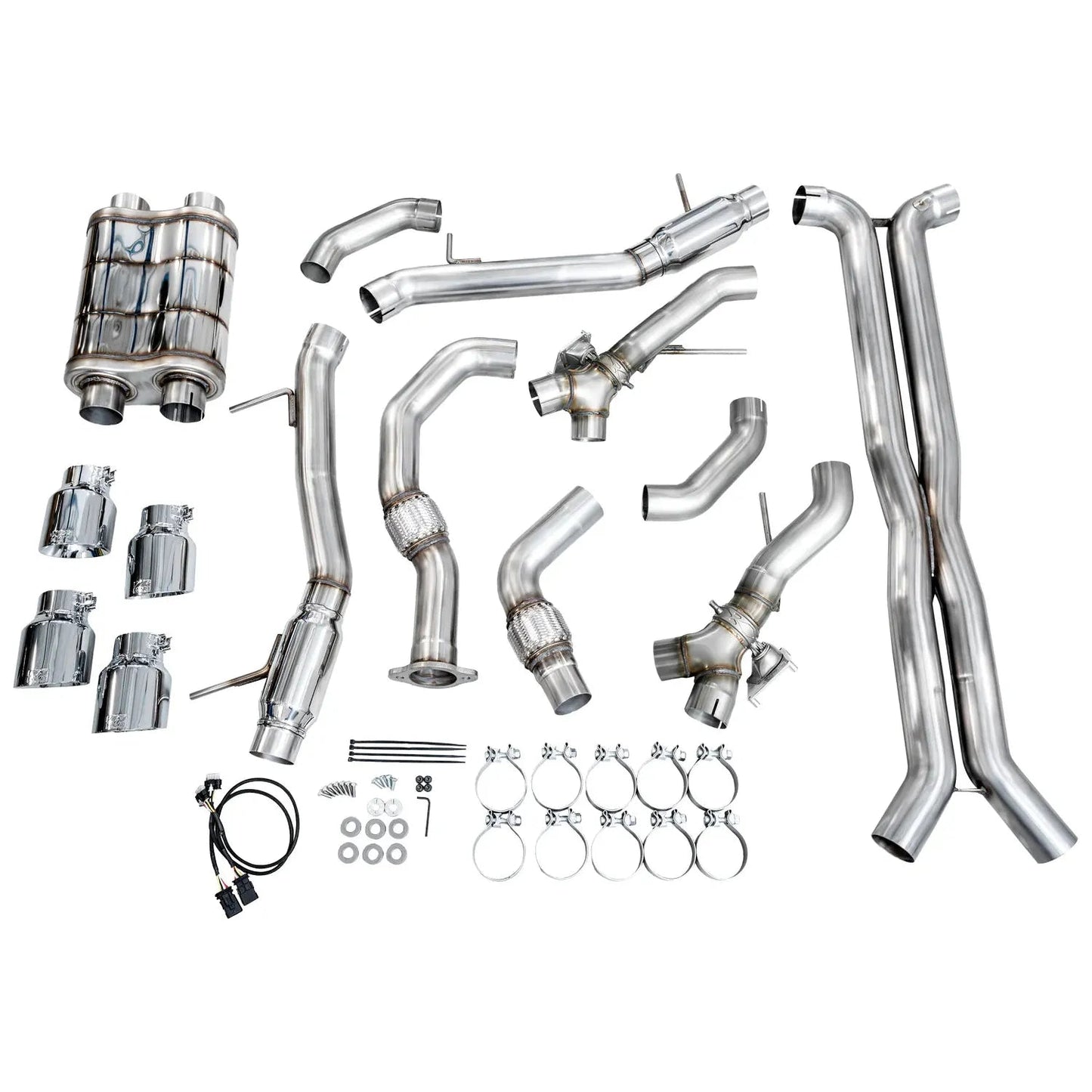 AWE Tuning 2021+ Cadillac CT4-V Blackwing SwitchPath Exhaust - Chrome Silver Tips NP Motorsports