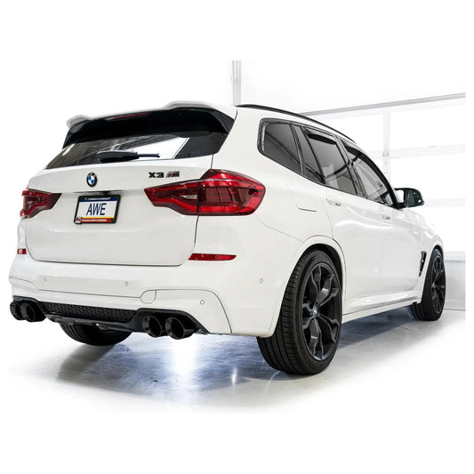 AWE Tuning 20-25 BMW X3 M/M Comp (F97) AWD SwitchPath Axle-back Exhaust - Diamond Black Tips NP Motorsports