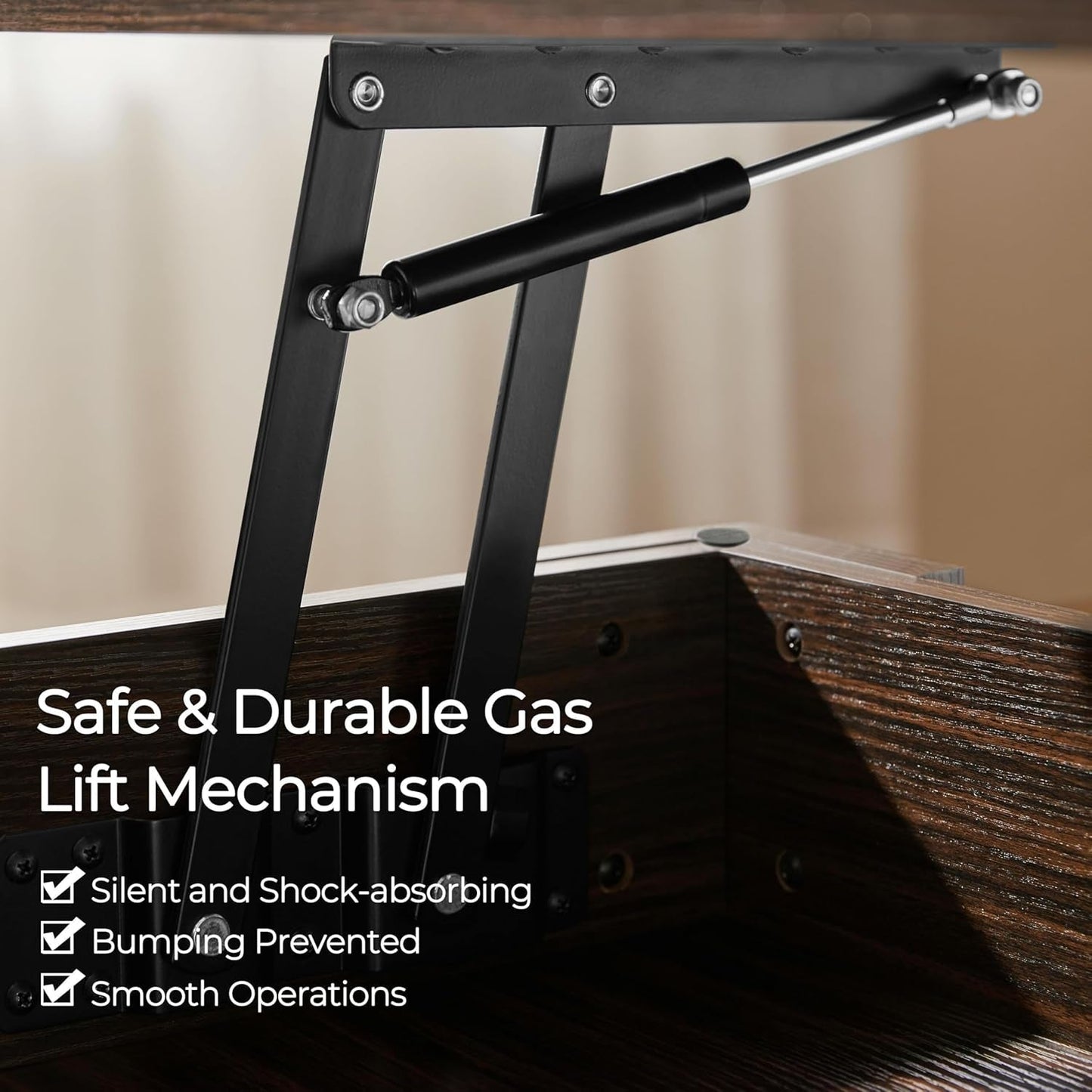 Espresso Lift Top Coffee Table With Hidden Compartment ShipItFurniture