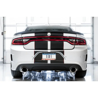 AWE Tuning 2015+ Dodge Charger 6.4L/6.2L SC Non-Resonated Touring Edition Exhaust - Silver Tips NP Motorsports