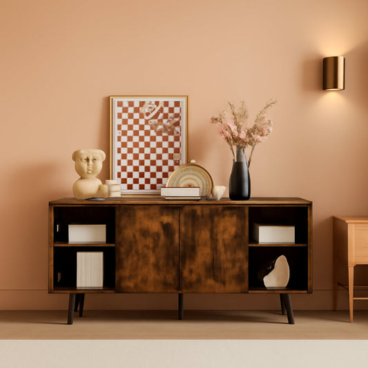 Modern TV Stand For 50Inch TV With Adjustable Shelves