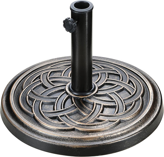 24lb Bronze Umbrella Base Heavy Duty Round ShipItFurniture