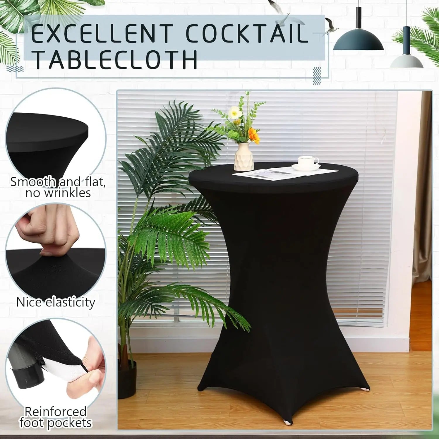 32 Inch Bar Height Folding Cocktail Tables Removable Legs - Get it from Bo
