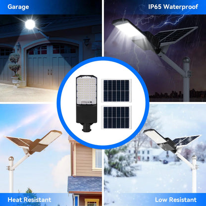 1800W Solar Street Light with 20ft /16ft Pole Langy Solar Lights