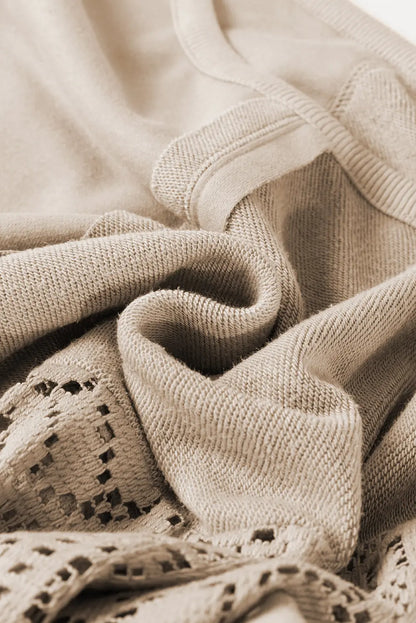 Rheaissa Seam Ribbed Trim Sweatshirt