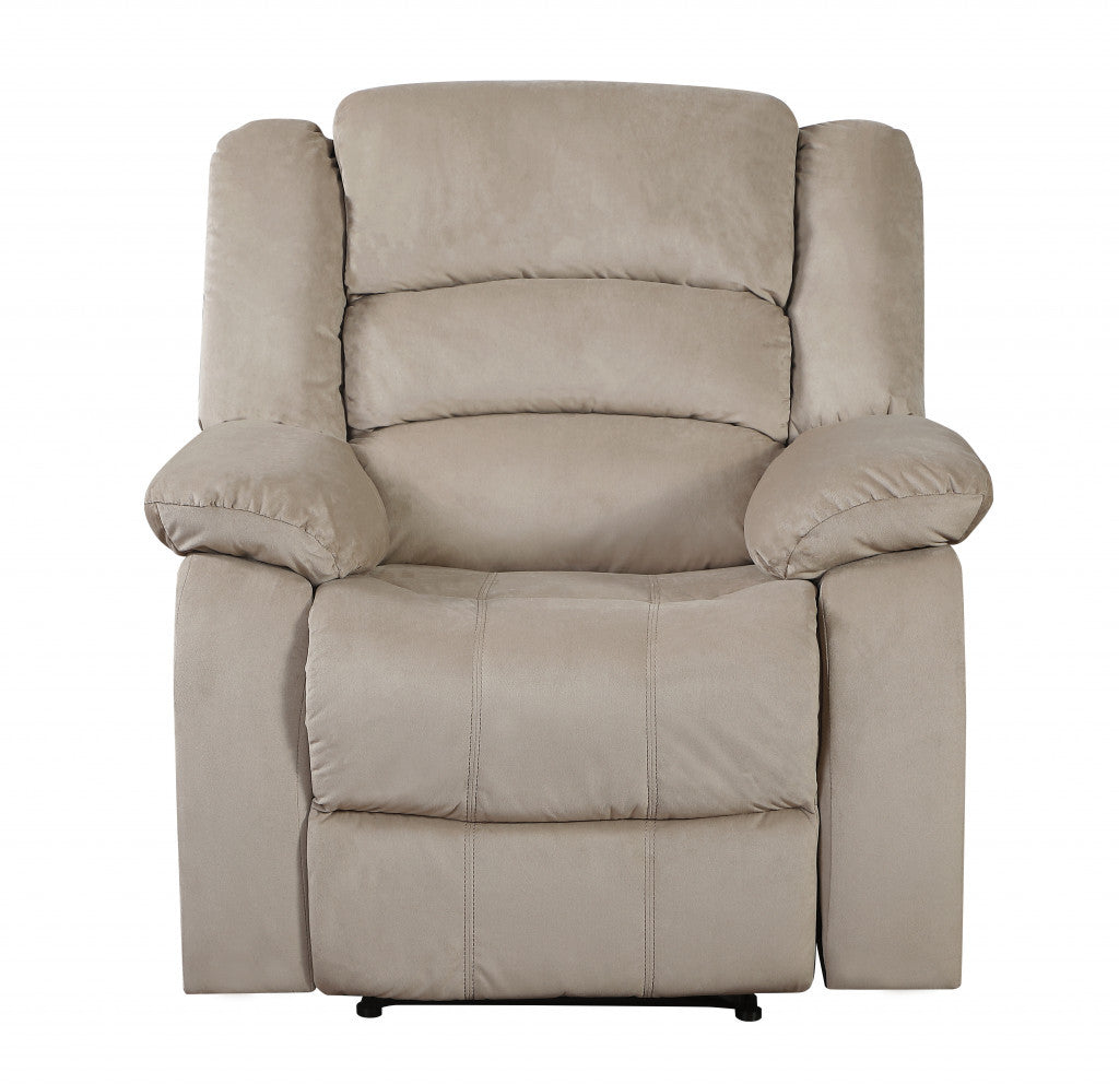 40" Contemporary Beige Fabric Chair
