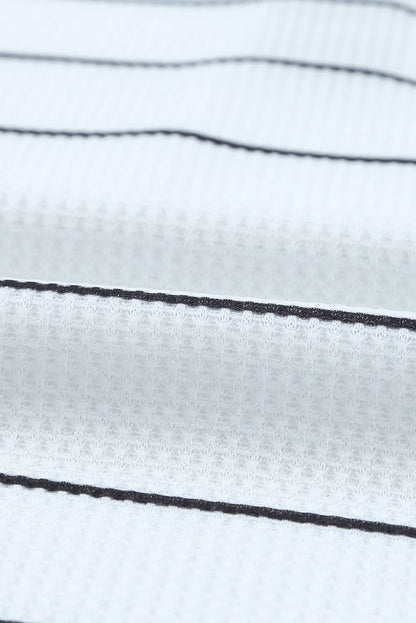 Simone Henley Waffle Knit Top