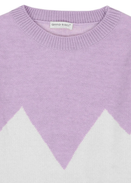 Drop Shoulder Color Block Sweater Anna-Kaci Wholesale