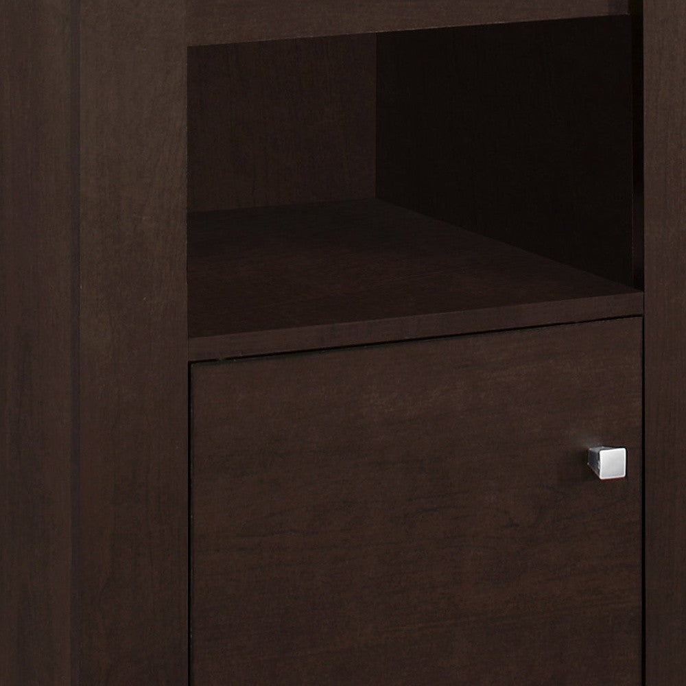 24" Espresso Wood Nightstand Homeroots