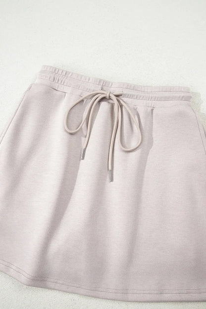 Ava Pullover Drawstring Mini Skirt