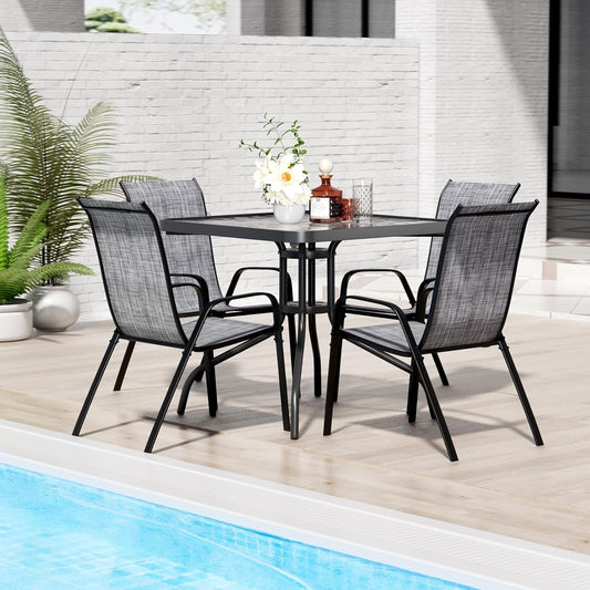 Outdoor Patio Dining Set with Metal Table and Chairs ShipItFurniture
