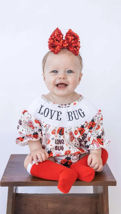Smocked love bug romper - Get it from Bo