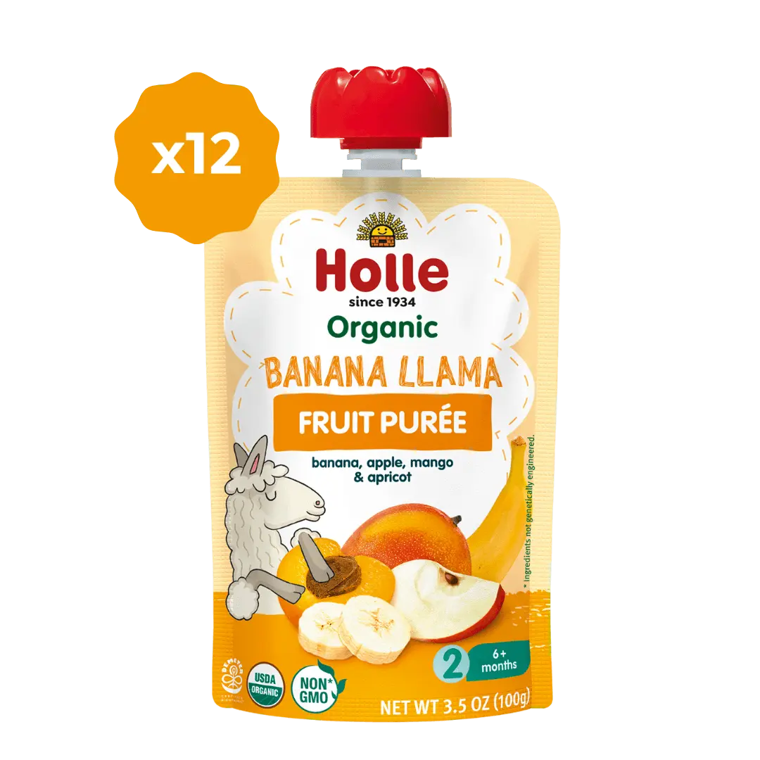 Holle Baby Food Pouches - Organic Fruit Puree - Banana Llama Holle USA