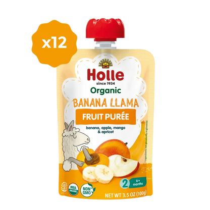 Holle Baby Food Pouches - Organic Fruit Puree - Banana Llama Holle USA