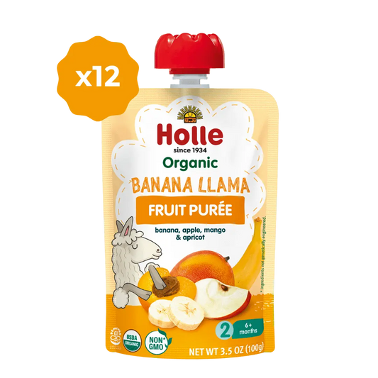Holle Baby Food Pouches - Organic Fruit Puree - Banana Llama Holle USA