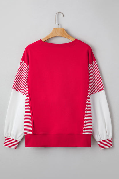 Aaliyah Patchwork Sleeve Colorblock Sweatshirt