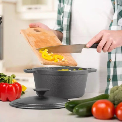 3.4 Quart Pre-Seasonded Cast Iron Dutch Oven with Handles and Lid - Get it from Bo
